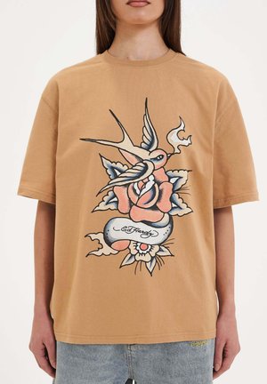 HUMMER BIRD - Print T-shirt - brown