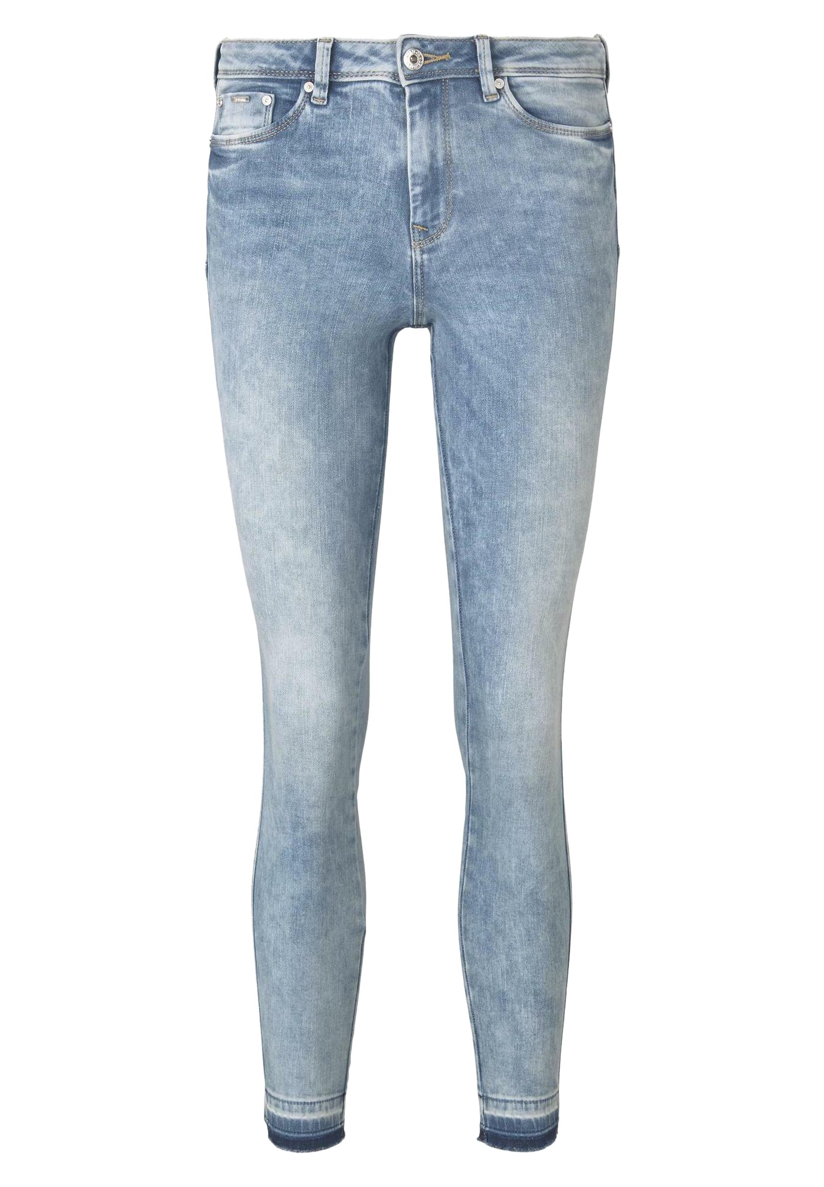 TOM TAILOR DENIM JEANSHOSEN NELA EXTRA SKINNY PUSH UP EFFECT - Jeans Skinny  Fit - random bleached blue denim/denim délavé - Zalando.it