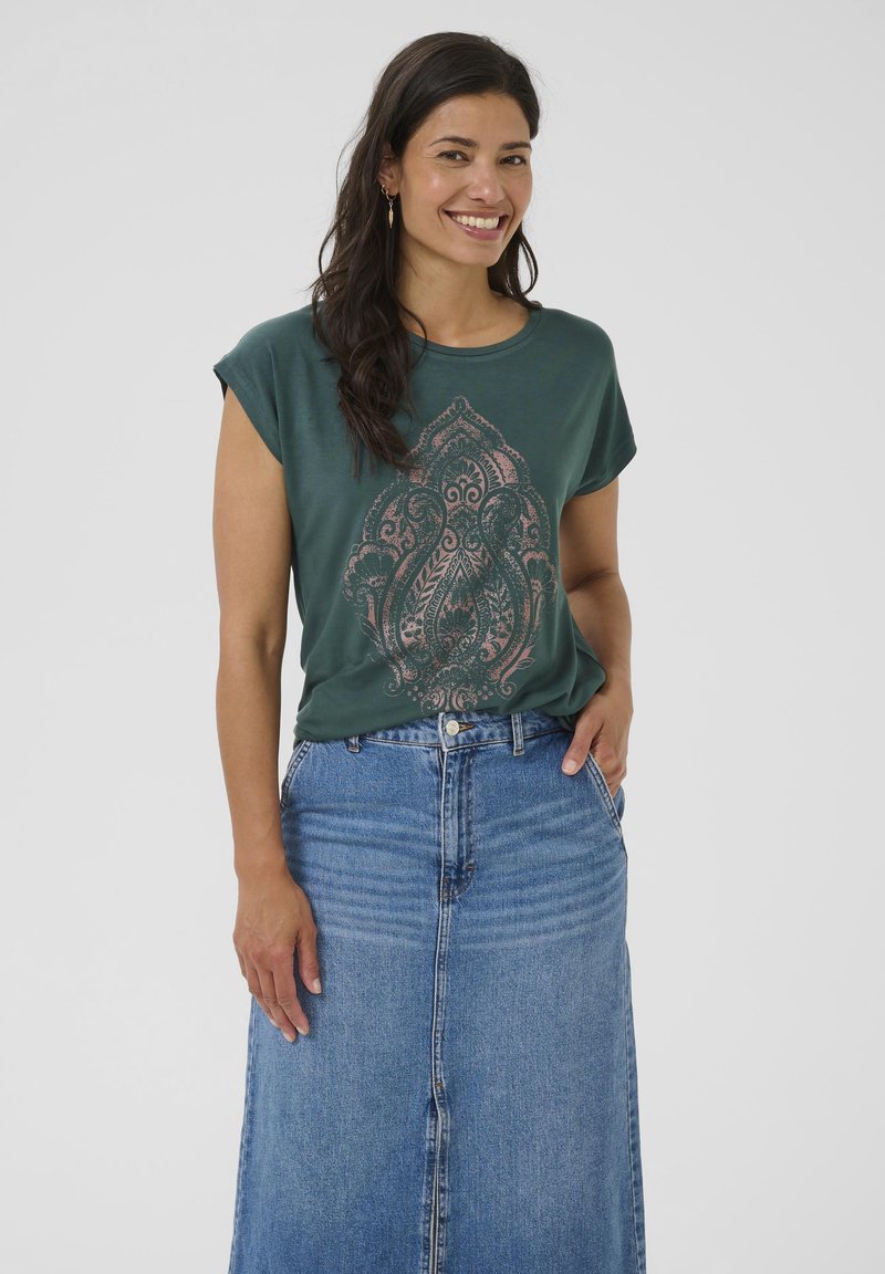 Bon'A Parte ZALLY - T-shirt imprimé - green gables