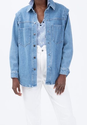 Overhemdblouse - stone blue denim