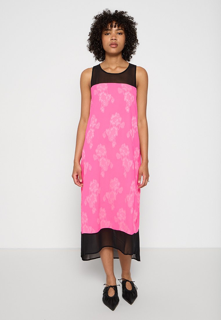 DKNY Maxi-jurk donkerroze