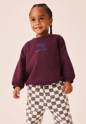 Next, REGULAR FIT - PRINTED CREW NECK SWEAT TOP  . - Mikina - burgandy red