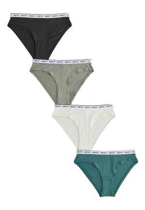 Next HIGH LEG FIT - LOGO  4 PACK   - Nohavičky/Slipy - khaki green