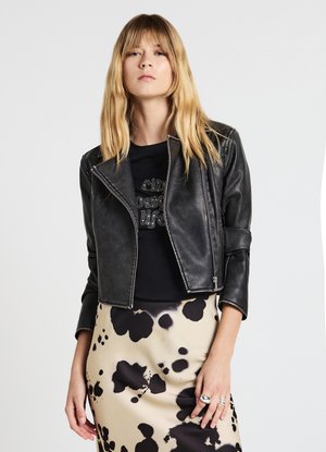 Calliope Faux leather jacket - ultrablack