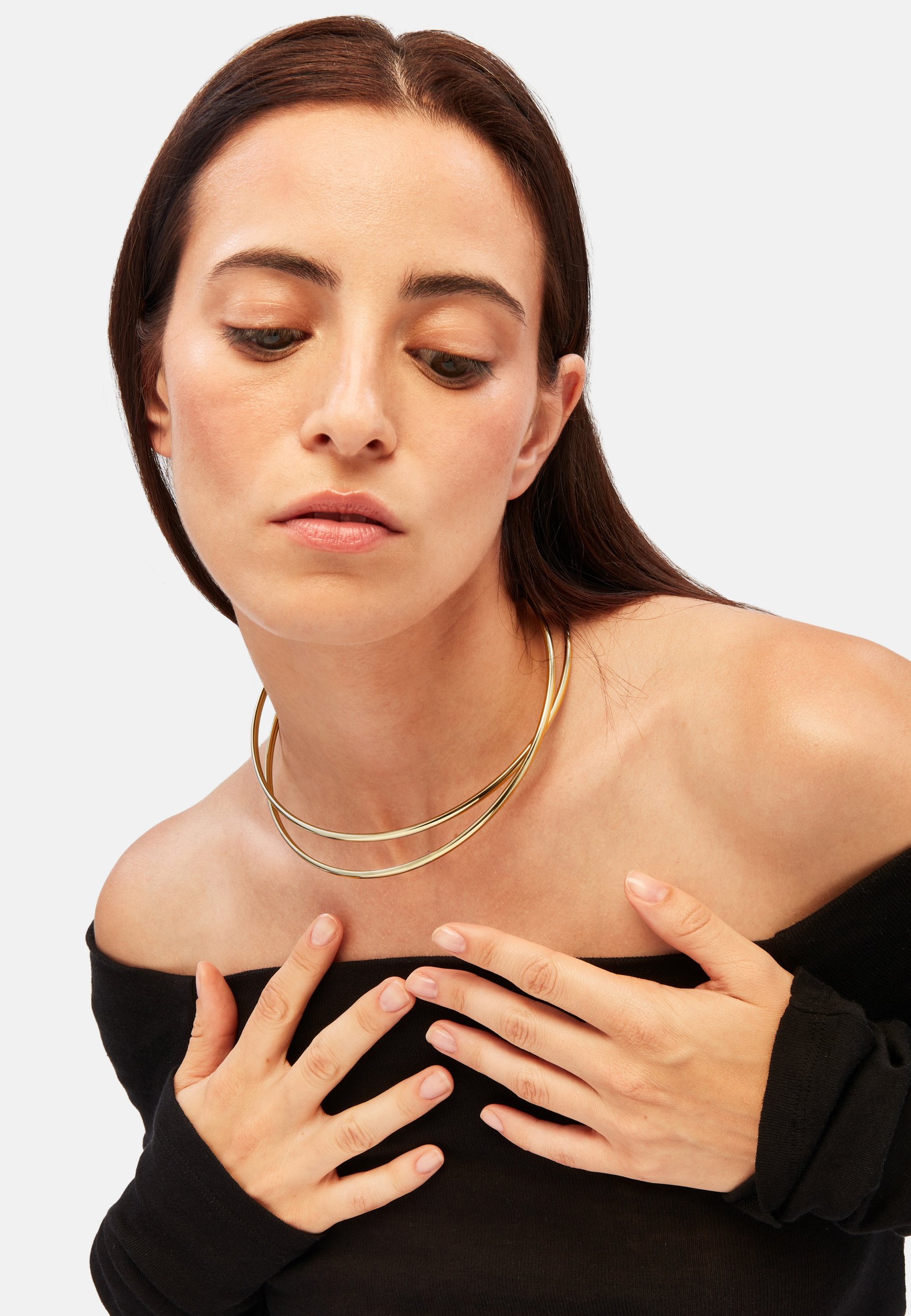 Collier Doré En Métal - Bijou Occasion Couleur Or - Style Simple Et élégant