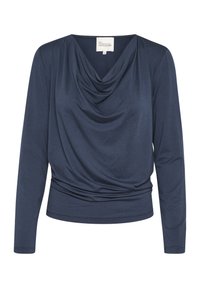 Tops ar garām piedurknēm - dark sapphire blue