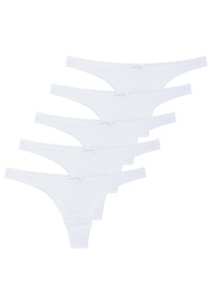 5ER PACK - Thong - weiss