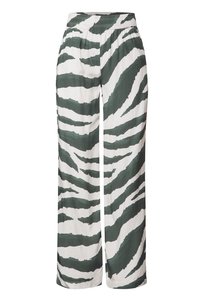 WIDE LEG MIT STRUKTUR - Pantaloni - grün