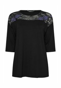 EMBELLISHED SWING - Langærmet T-shirt - black