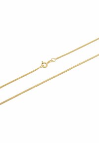 Guldkedja med en delikat design, som har en texturerad yta och en karbinlås för säker stängning.