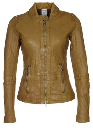 Chaqueta de cuero - dark yellow