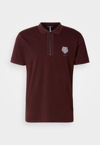Antony Morato SLIM FIT WITH RUBBER INJECTION PRINT PATCH EFFECT - Poloshirts - dark cherry