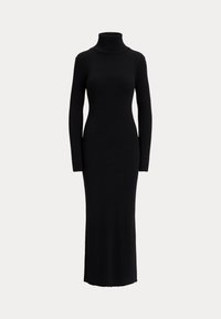RIBBED TURTLENECK DRESS - Jerseyklänning - black