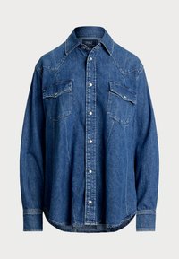 DENIM TRAPEZE WESTERN SHIRT - Blus - nisku wash