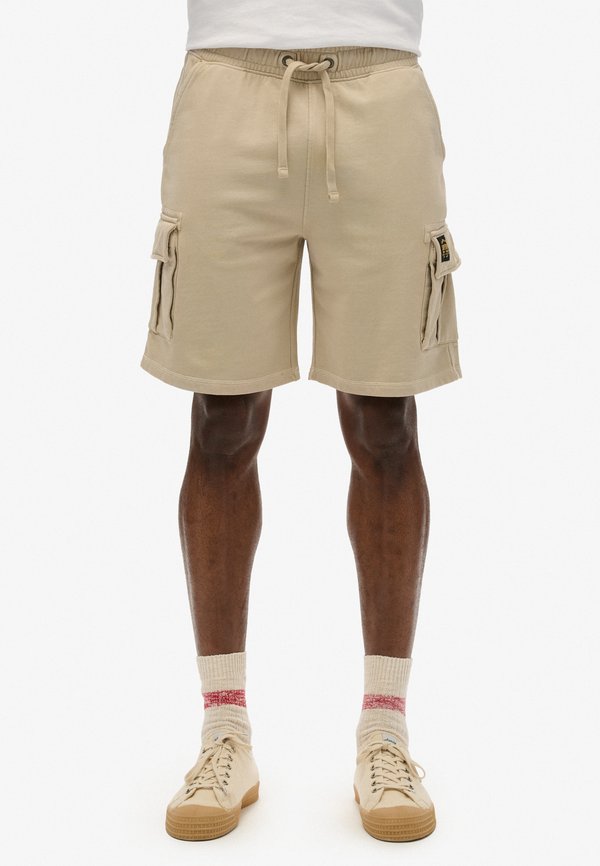 CONTRAST STITCH  - Shorts - washed silver beige