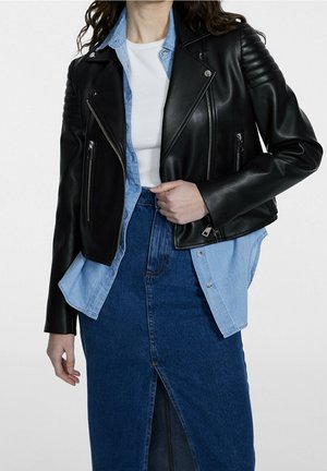 Giacca in similpelle - black