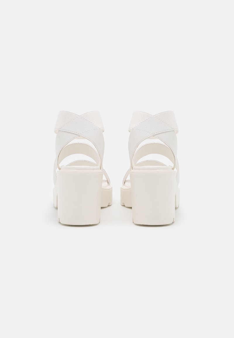 Even&Odd Wide Fit Sandalias con plataforma white/blanco
