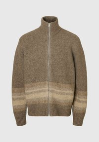 MIT REISSVERSCHLUSS  - Cardigan - brownie