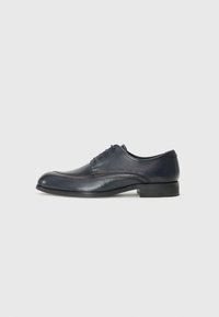 LEATHER - Pantofi cu șiret - navy blue