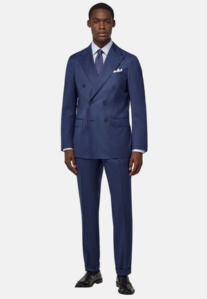 Boggi Milano MICRO PATTERN DOUBLE-BREASTED SET - Suit - blue