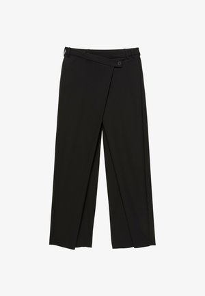 PULL&BEAR, CROSS-OVER WAIST - SMART TROUSERS - Pantalon classique - black