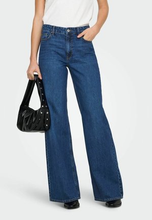 ONLJEMMA - Flared Jeans - dark blue denim