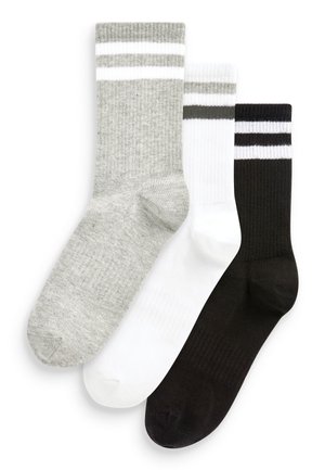 ARCH SUPPORT ANKLE 3 PACK - Ponožky - black white grey