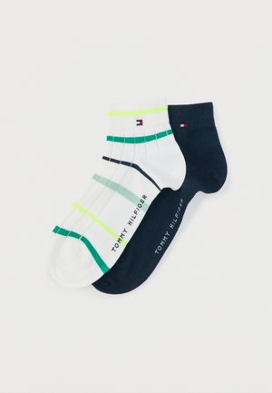 MEN SUMMER BRETON 2 PACK - Κάλτσες για αθλητικά παπούτσια - white/fresh green