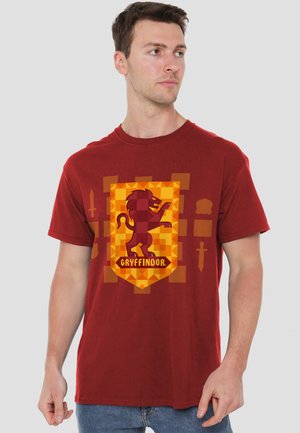 Cotton Soul, HARRY POTTER ABSTRACT GRYFFINDOR HOUSE SHIELD - Print T-shirt - red