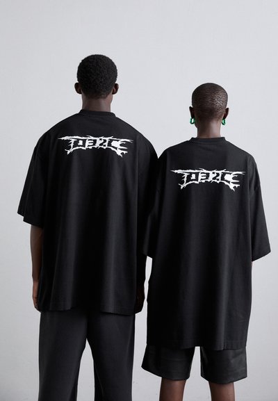 032c NERVE SHATTER OVERSIZED UNISEX - Tricou cu imprimeu - washed black
