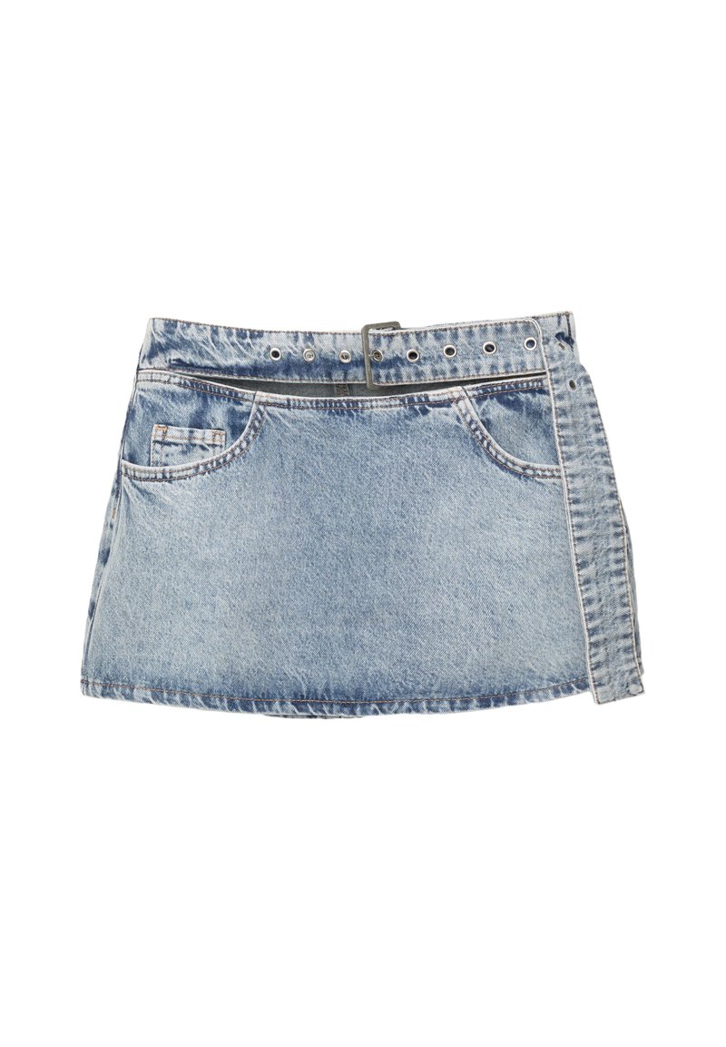 Mini Jupe En Jean Pull & Bear - Taille 38 (EUR) - Bleu Délavé - Occasion Très Bon État