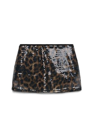Terranova, GONNA FANTASIA ANIMALIER CON PAILLETTES - Gonna a campana - var beige