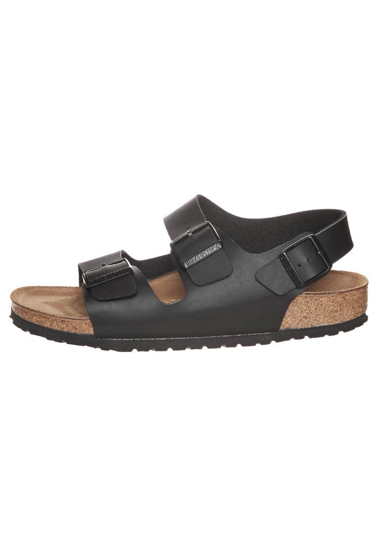 birkenstock black milano sandals