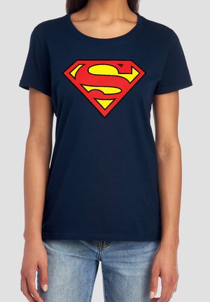 Cotton Soul, SUPERMAN CLASSIC LOGO - Print T-shirt - dark blue