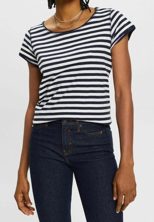 T-shirts print - mottled dark blue