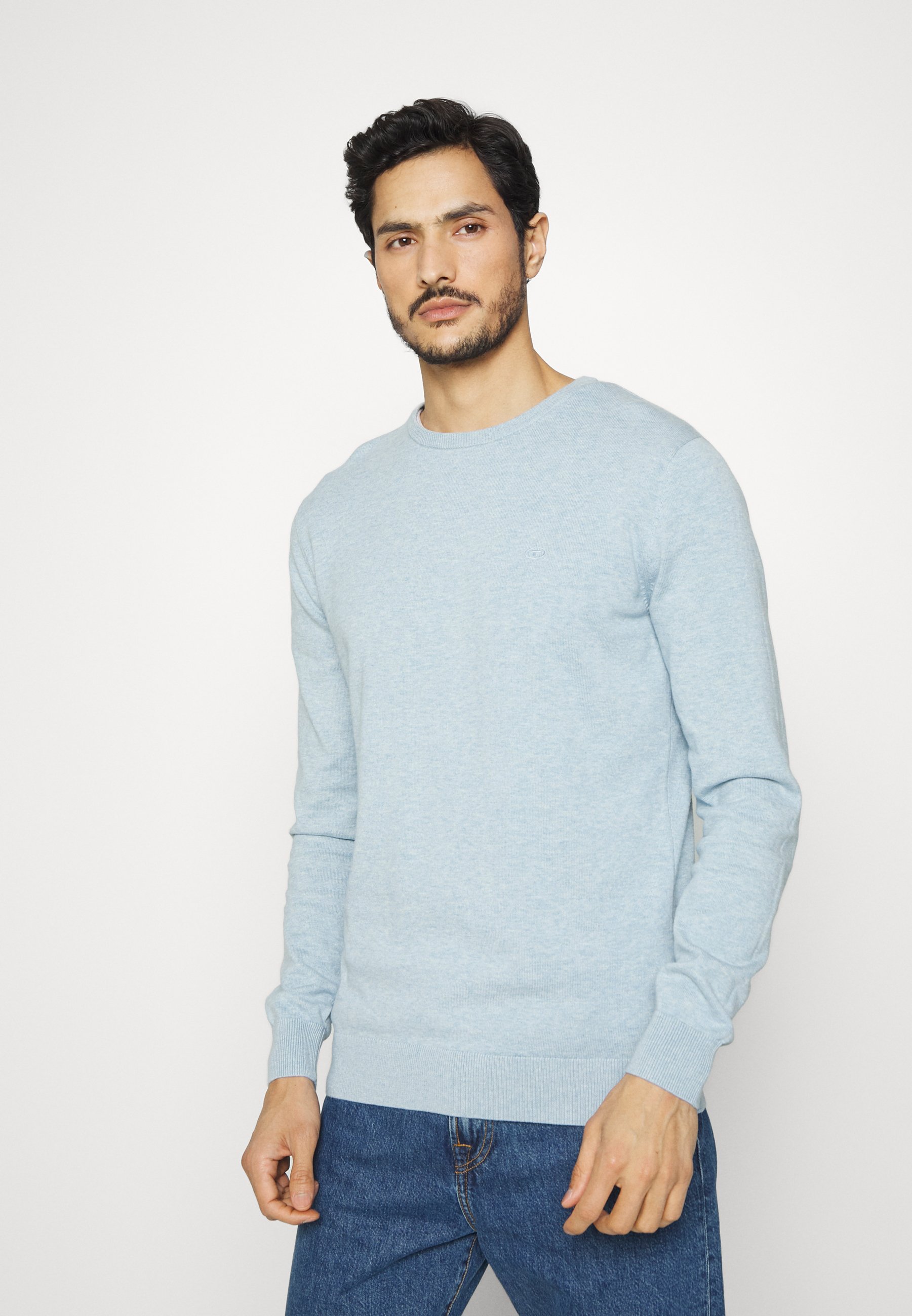Tom Tailor Basic Jumper Blue melange, Men's, Size: XS, Light Blue