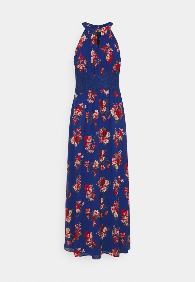 Vila Vimilina Flower Dress Spolecenske Saty Mazarine Blue Kralovska Modra Zalando Cz