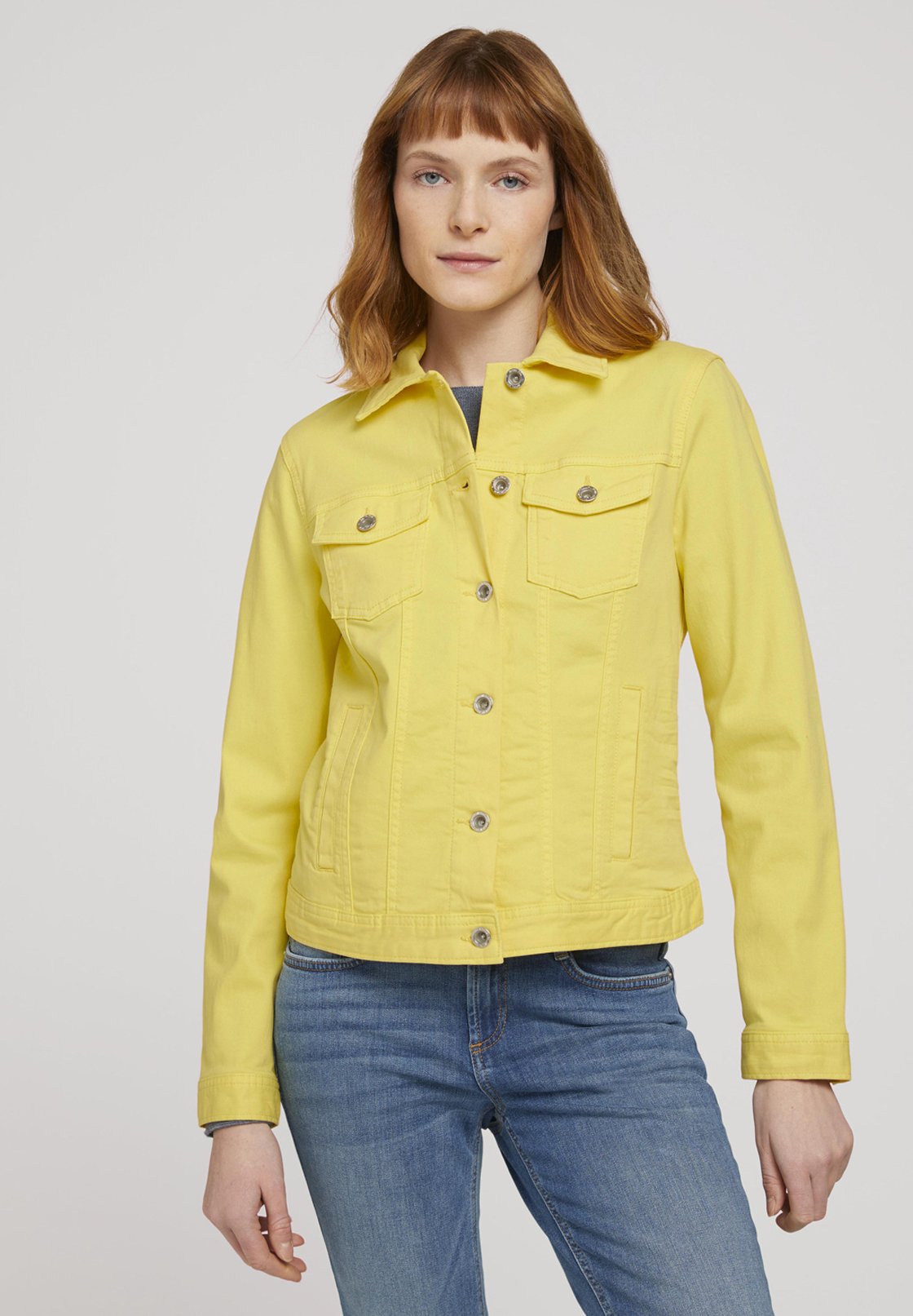 light yellow jean jacket