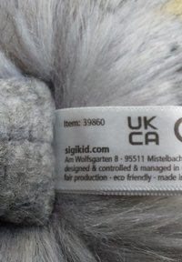 sigikid KIEZ MONZ, BEASTSTOWN - Cuddly toy - grau
