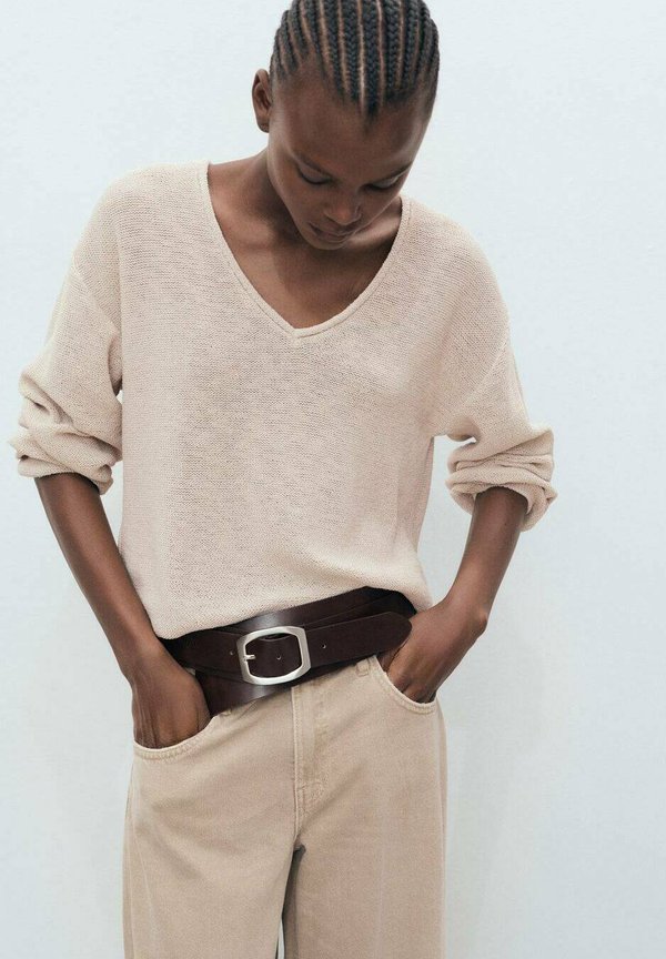 V-NECK - Jumper - beige