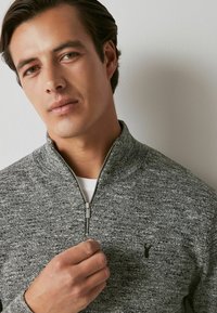 Next MARL ZIP NECK JUMPER - Pulover - charcoal grey