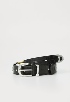 CROC STUDDED MAZZO BELT UNISEX - Vöö - black