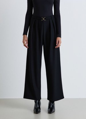 Calliope, PANTALONE LUNGO TINTA UNITA - Pantaloni - ultrablack