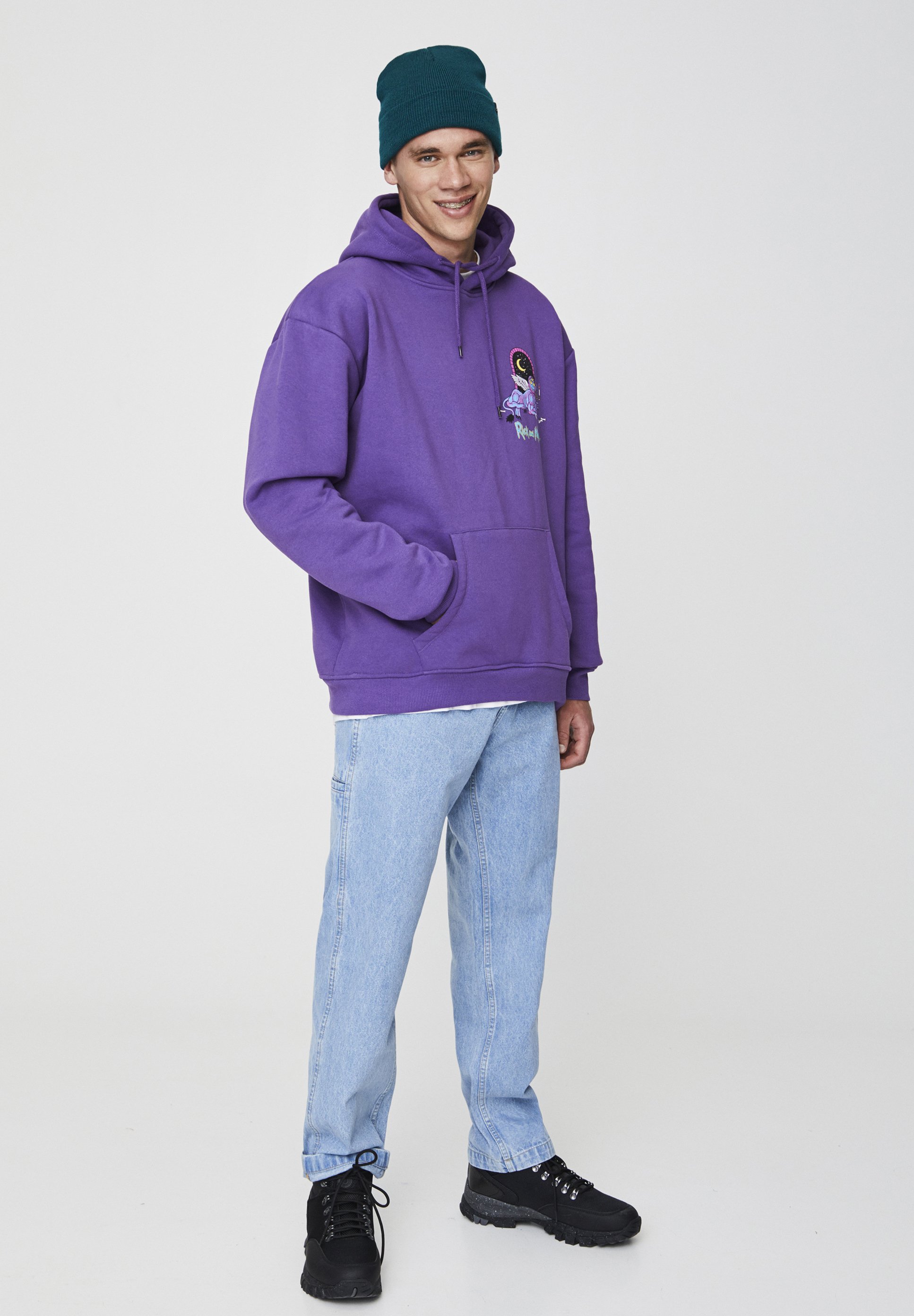 rick and morty purple hoodie