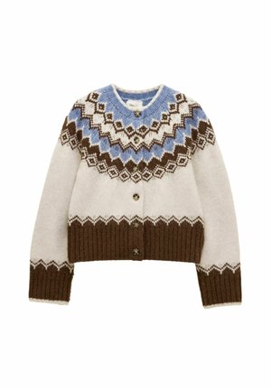 REGULAR FIT - Cardigan - cream/blue