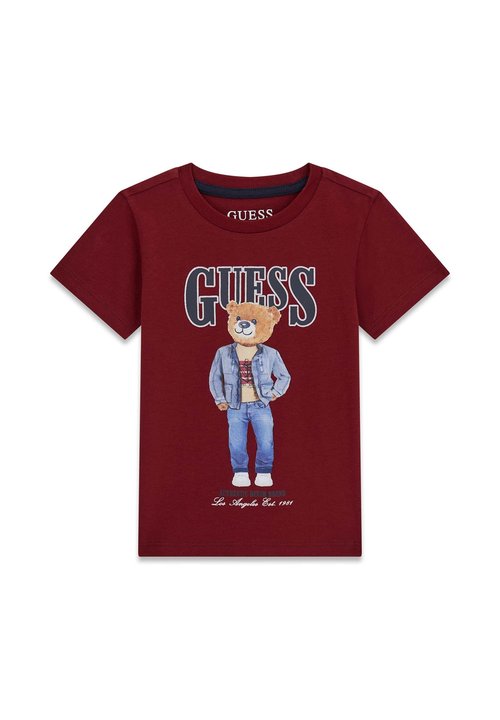 Guess SS - Tricou cu imprimeu - bordeaux