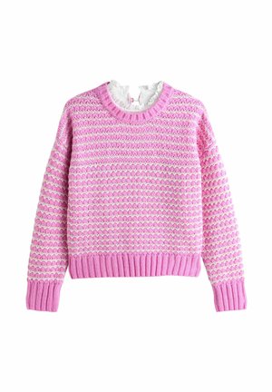 PETITE FIT - STITCHY PIE COLLAR LAYER - Maglione - pink