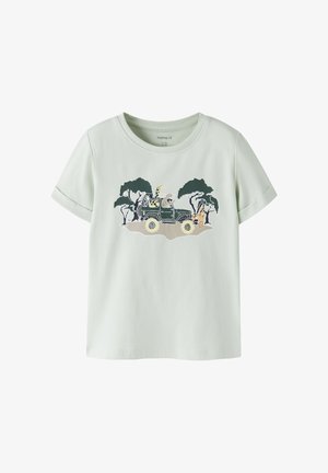 Name it, NMMVUX SS TOP - Camiseta estampada - pale aqua