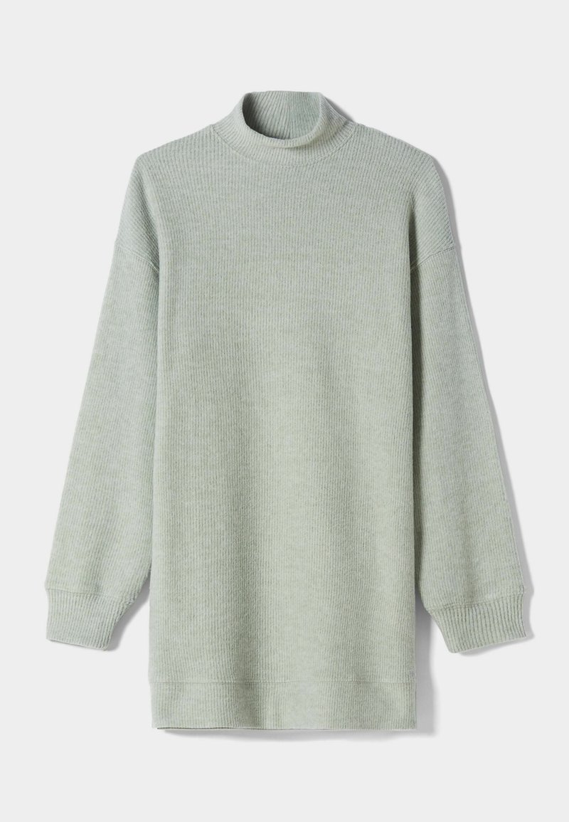 Bershka Gebreide jurk wintergroen Bershka Gebreide jurk wintergroen