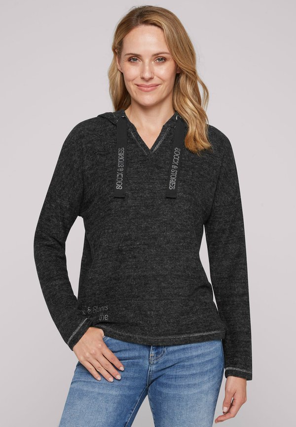 SOCCX KAPUZENPULLOVER AUS FLAUSCHSTRICK - Kapuzenpullover